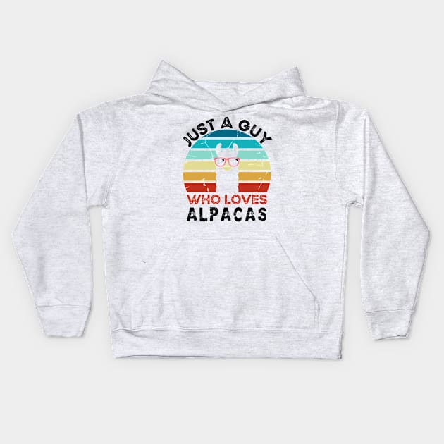 Just a guy who loves alpacas Kids Hoodie by XYDstore